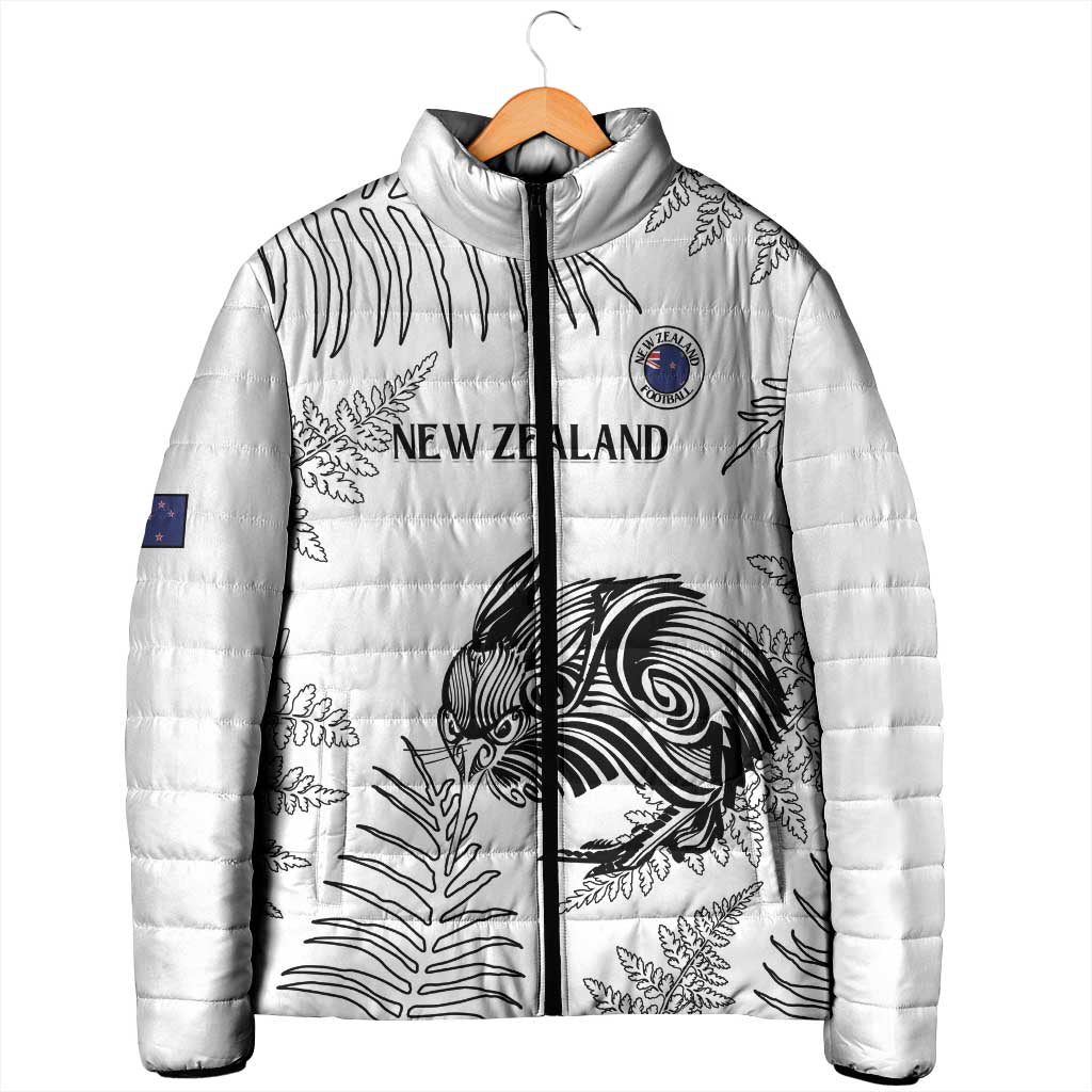 Custom New Zealand Kiwi Football Padded Jacket Aotearoa Silver Fern - Aussie Hoodie