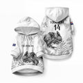 Custom New Zealand Kiwi Football Pet Hoodie Aotearoa Silver Fern