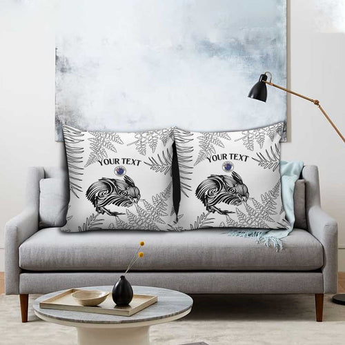 Custom New Zealand Kiwi Football Pillow Cover Aotearoa Silver Fern - Aussie Hoodie
