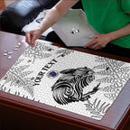 Custom New Zealand Kiwi Football Puzzle Aotearoa Silver Fern - Aussie Hoodie