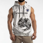 Custom New Zealand Kiwi Football Sleeveless Hoodie Aotearoa Silver Fern - Aussie Hoodie