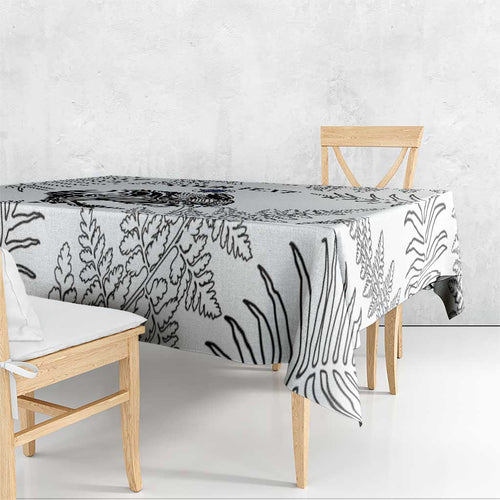 Custom New Zealand Kiwi Football Tablecloth Aotearoa Silver Fern
