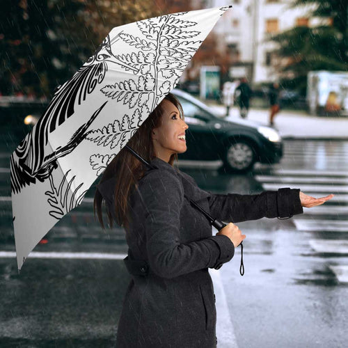 Custom New Zealand Kiwi Football Umbrella Aotearoa Silver Fern - Aussie Hoodie