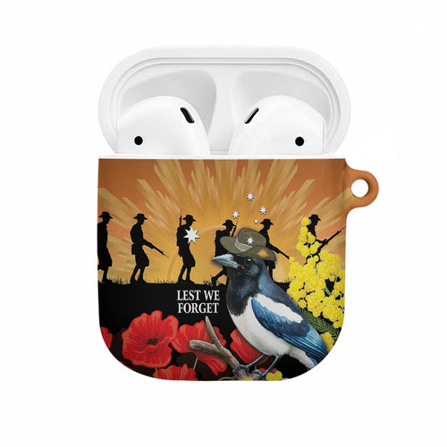 Australia Magpie ANZAC Day AirPods Case Rising Sun 25th April Poppy Golden Wattle - Aussie Hoodie