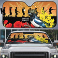 Australia Magpie ANZAC Day Auto Sun Shade Rising Sun 25th April Poppy Golden Wattle - Aussie Hoodie