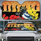 Australia Magpie ANZAC Day Auto Sun Shade Rising Sun 25th April Poppy Golden Wattle - Aussie Hoodie