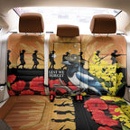 Australia Magpie ANZAC Day Back Car Seat Cover Rising Sun 25th April Poppy Golden Wattle - Aussie Hoodie