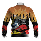 Australia Magpie ANZAC Day Baseball Jacket Rising Sun 25th April Poppy Golden Wattle - Aussie Hoodie