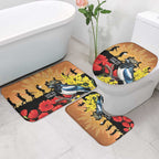 Australia Magpie ANZAC Day Bathroom Set Rising Sun 25th April Poppy Golden Wattle - Aussie Hoodie
