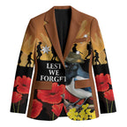 Australia Magpie ANZAC Day Blazer Rising Sun 25th April Poppy Golden Wattle - Aussie Hoodie