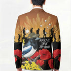 Australia Magpie ANZAC Day Blazer Rising Sun 25th April Poppy Golden Wattle - Aussie Hoodie