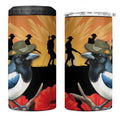 Australia Magpie ANZAC Day 4 in 1 Can Cooler Tumbler Rising Sun 25th April Poppy Golden Wattle - Aussie Hoodie