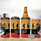 Australia Magpie ANZAC Day 4 in 1 Can Cooler Tumbler Rising Sun 25th April Poppy Golden Wattle - Aussie Hoodie