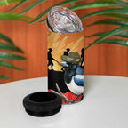 Australia Magpie ANZAC Day 4 in 1 Can Cooler Tumbler Rising Sun 25th April Poppy Golden Wattle - Aussie Hoodie
