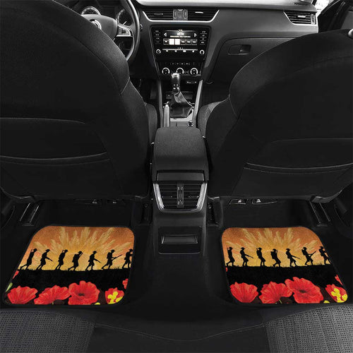 Australia Magpie ANZAC Day Car Mats Rising Sun 25th April Poppy Golden Wattle - Aussie Hoodie