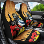 Australia Magpie ANZAC Day Car Seat Cover Rising Sun 25th April Poppy Golden Wattle - Aussie Hoodie