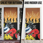 Australia Magpie ANZAC Day Door Cover Rising Sun 25th April Poppy Golden Wattle - Aussie Hoodie