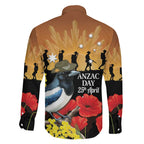 Australia Magpie ANZAC Day Family Matching Tank Maxi Dress and Hawaiian Shirt Rising Sun 25th April Poppy Golden Wattle