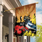 Australia Magpie ANZAC Day Garden Flag Rising Sun 25th April Poppy Golden Wattle - Aussie Hoodie