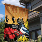 Australia Magpie ANZAC Day Garden Flag Rising Sun 25th April Poppy Golden Wattle - Aussie Hoodie