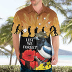 Australia Magpie ANZAC Day Hawaiian Shirt Rising Sun 25th April Poppy Golden Wattle - Aussie Hoodie