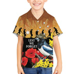 Australia Magpie ANZAC Day Hawaiian Shirt Rising Sun 25th April Poppy Golden Wattle - Aussie Hoodie