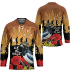 Australia Magpie ANZAC Day Hockey Jersey Rising Sun 25th April Poppy Golden Wattle - Aussie Hoodie