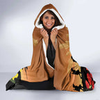 Australia Magpie ANZAC Day Hooded Blanket Rising Sun 25th April Poppy Golden Wattle - Aussie Hoodie