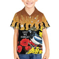 Australia Magpie ANZAC Day Kid Hawaiian Shirt Rising Sun 25th April Poppy Golden Wattle - Aussie Hoodie
