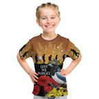 Australia Magpie ANZAC Day Kid T Shirt Rising Sun 25th April Poppy Golden Wattle - Aussie Hoodie