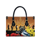 Australia Magpie ANZAC Day Leather Bag Rising Sun 25th April Poppy Golden Wattle - Aussie Hoodie