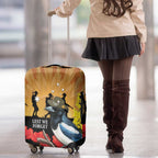 Australia Magpie ANZAC Day Luggage Cover Rising Sun 25th April Poppy Golden Wattle - Aussie Hoodie