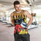 Australia Magpie ANZAC Day Men Tank Top Rising Sun 25th April Poppy Golden Wattle - Aussie Hoodie