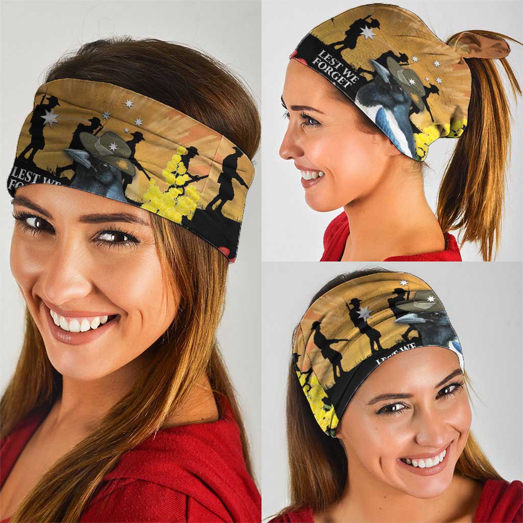 Australia Magpie ANZAC Day Neck Gaiter Rising Sun 25th April Poppy Golden Wattle - Aussie Hoodie