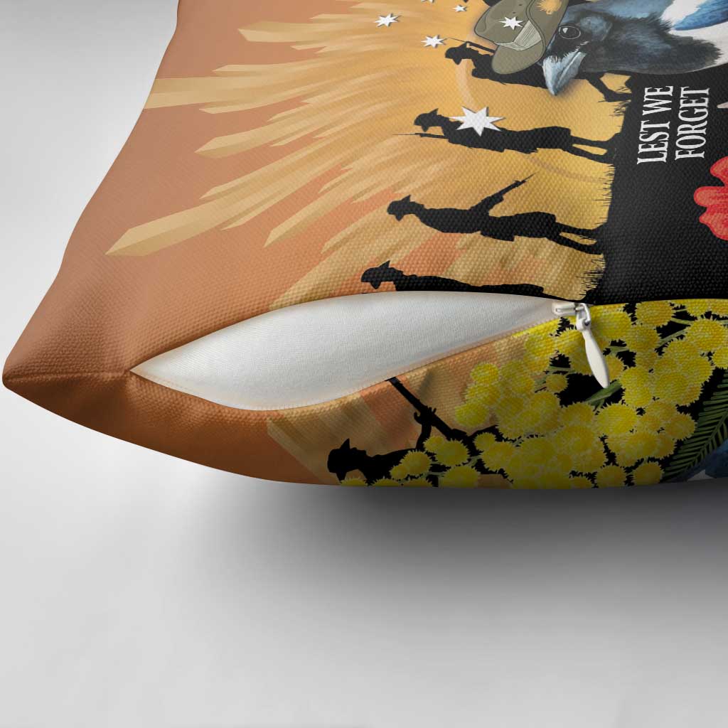 Australia Magpie ANZAC Day Pillow Cover Rising Sun 25th April Poppy Golden Wattle - Aussie Hoodie