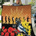 Australia Magpie ANZAC Day Quilt Rising Sun 25th April Poppy Golden Wattle - Aussie Hoodie