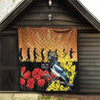 Australia Magpie ANZAC Day Quilt Rising Sun 25th April Poppy Golden Wattle - Aussie Hoodie