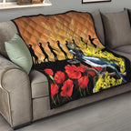 Australia Magpie ANZAC Day Quilt Rising Sun 25th April Poppy Golden Wattle - Aussie Hoodie