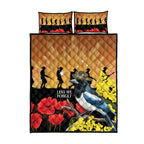 Australia Magpie ANZAC Day Quilt Bed Set Rising Sun 25th April Poppy Golden Wattle - Aussie Hoodie