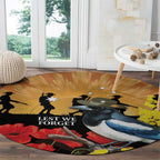 Australia Magpie ANZAC Day Round Carpet Rising Sun 25th April Poppy Golden Wattle - Aussie Hoodie