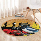 Australia Magpie ANZAC Day Round Carpet Rising Sun 25th April Poppy Golden Wattle - Aussie Hoodie