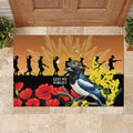 Australia Magpie ANZAC Day Rubber Doormat Rising Sun 25th April Poppy Golden Wattle - Aussie Hoodie