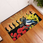 Australia Magpie ANZAC Day Rubber Doormat Rising Sun 25th April Poppy Golden Wattle - Aussie Hoodie
