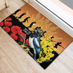 Australia Magpie ANZAC Day Rubber Doormat Rising Sun 25th April Poppy Golden Wattle - Aussie Hoodie
