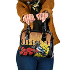 Australia Magpie ANZAC Day Shoulder Handbag Rising Sun 25th April Poppy Golden Wattle - Aussie Hoodie