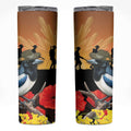 Australia Magpie ANZAC Day Skinny Tumbler Rising Sun 25th April Poppy Golden Wattle - Aussie Hoodie