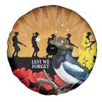 Australia Magpie ANZAC Day Spare Tire Cover Rising Sun 25th April Poppy Golden Wattle - Aussie Hoodie