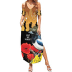 Australia Magpie ANZAC Day Summer Maxi Dress Rising Sun 25th April Poppy Golden Wattle - Aussie Hoodie
