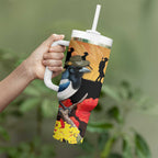 Australia Magpie ANZAC Day Tumbler With Handle Rising Sun 25th April Poppy Golden Wattle - Aussie Hoodie