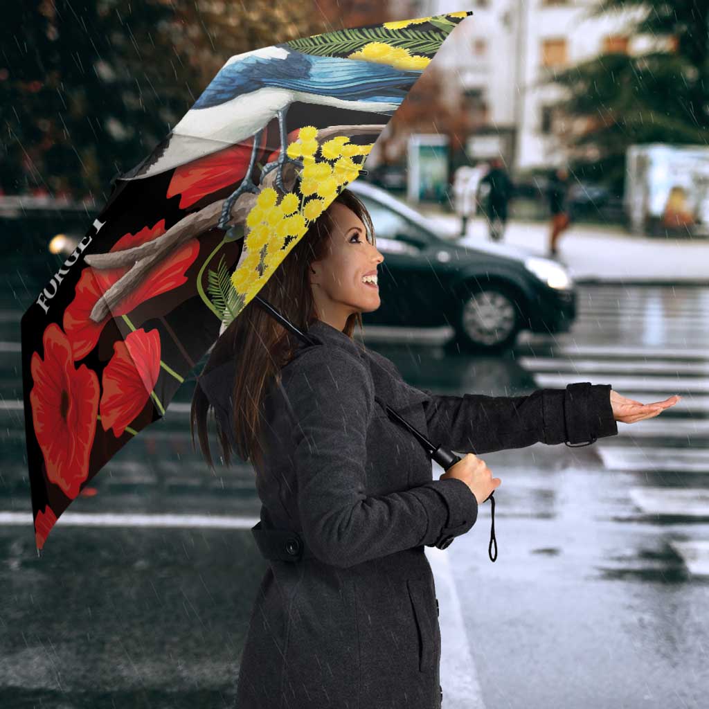Australia Magpie ANZAC Day Umbrella Rising Sun 25th April Poppy Golden Wattle - Aussie Hoodie